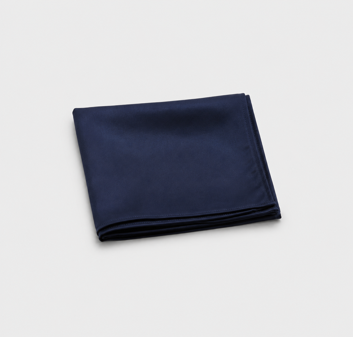 Deep Navy Silk Pocket Square by Monzoro – view 4