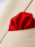 Deep Red Silk Pocket Square by Monzoro – view 15