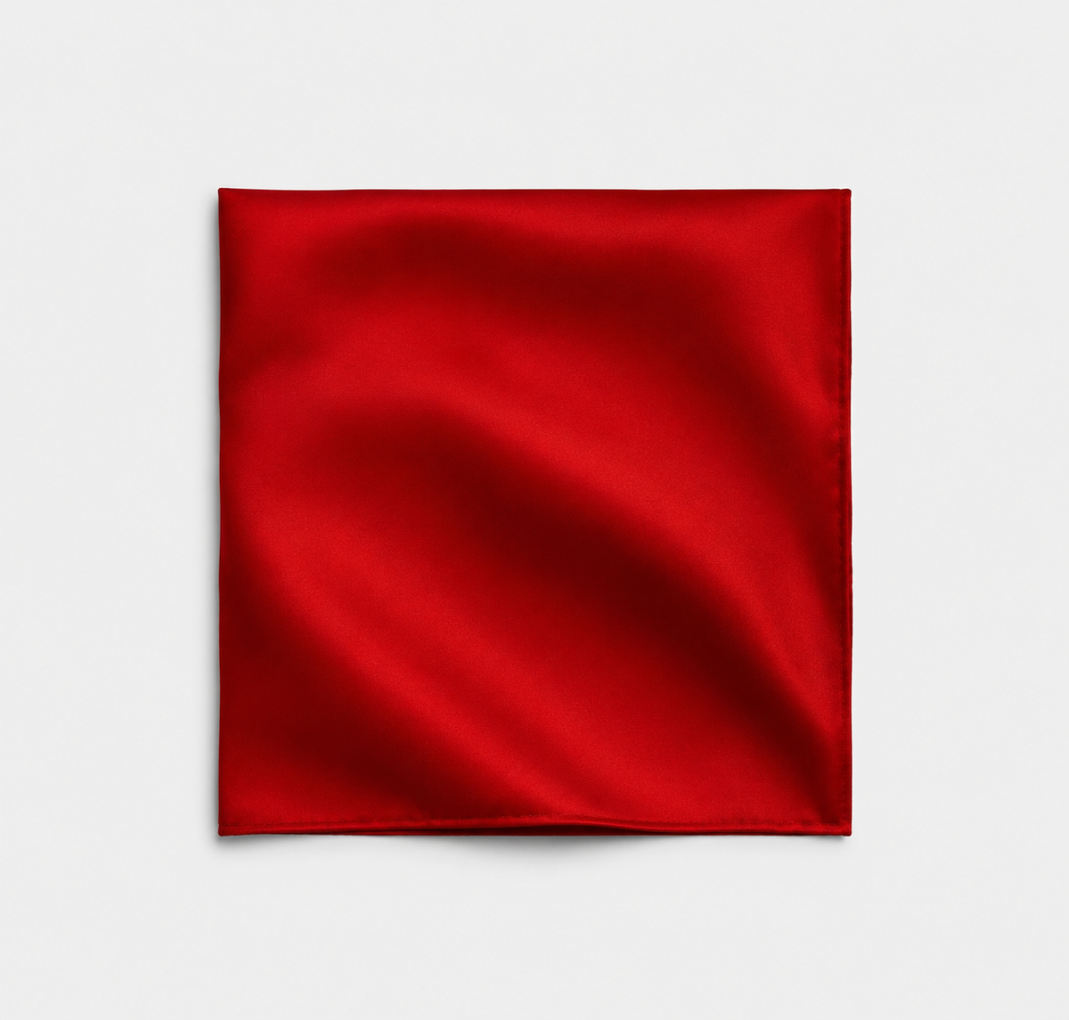 Deep Red Silk Pocket Square by Monzoro – view 3