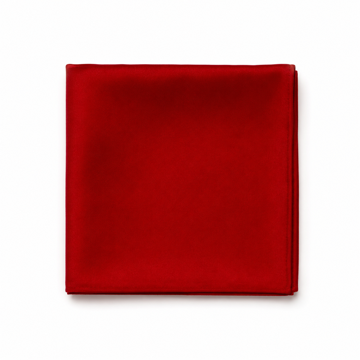 Deep Red Silk Pocket Square by Monzoro – view 5