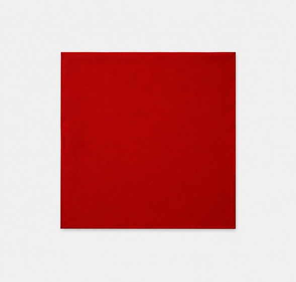 Deep Red Silk Pocket Square by Monzoro