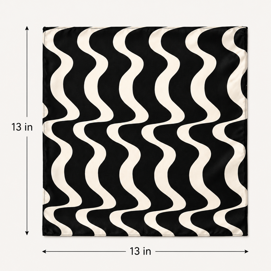 Eclipse Flow Silk Pocket Square by Monzoro – view 12