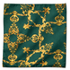 Emerald with Gold Pattern Silk Pocket Square by Monzoro – view 7