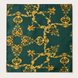 Emerald with Gold Pattern Silk Pocket Square by Monzoro – view 11