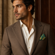Emerald with Gold Pattern Silk Pocket Square by Monzoro – view 16