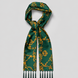 Emerald with Gold Pattern Silk Scarf by Monzoro – view 7