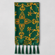 Emerald with Gold Pattern Silk Scarf by Monzoro – view 8