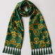 Emerald with Gold Pattern Silk Scarf by Monzoro – view 10