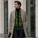 Emerald with Gold Pattern Silk Scarf by Monzoro – view 17