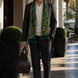 Emerald with Gold Pattern Silk Scarf by Monzoro – view 19