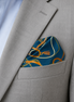 Equestrian Silk Pocket Square with Gold Details by Monzoro – view 27