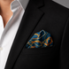 Equestrian Silk Pocket Square with Gold Details by Monzoro – view 29