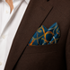 Equestrian Silk Pocket Square with Gold Details by Monzoro – view 30