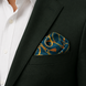 Equestrian Silk Pocket Square with Gold Details by Monzoro – view 31