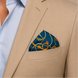 Equestrian Silk Pocket Square with Gold Details by Monzoro – view 32