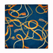 Equestrian Silk Pocket Square with Gold Details by Monzoro