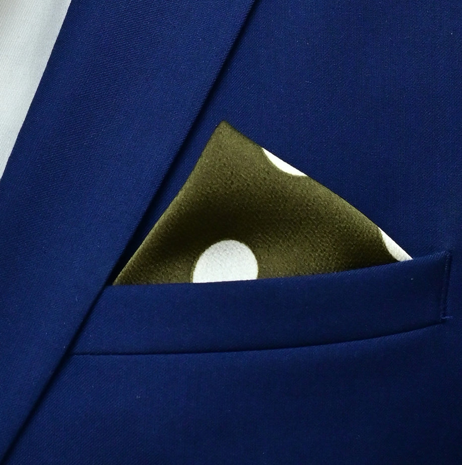 Forest Polka Silk Pocket Square by Monzoro – view 5