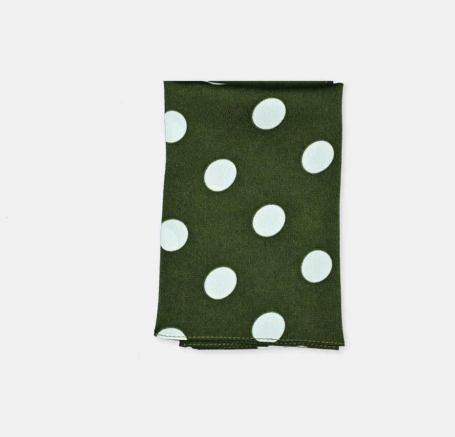Forest Polka Silk Pocket Square by Monzoro – view 6