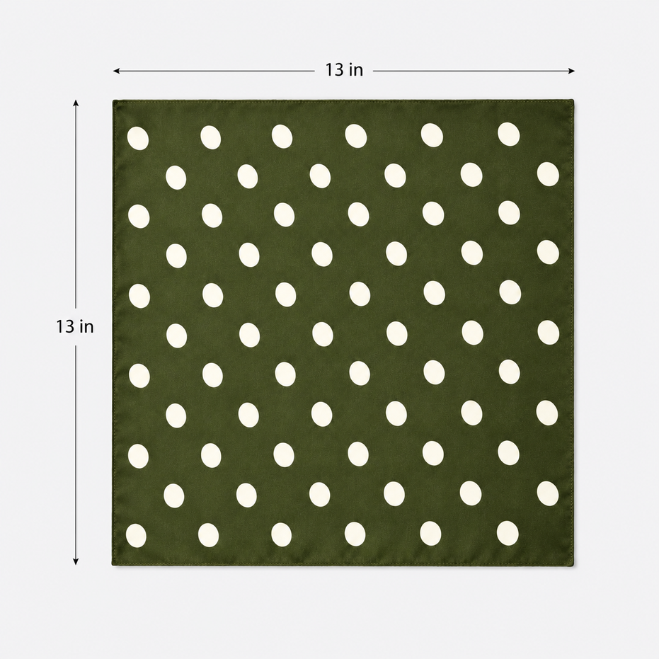 Forest Polka Silk Pocket Square by Monzoro – view 14