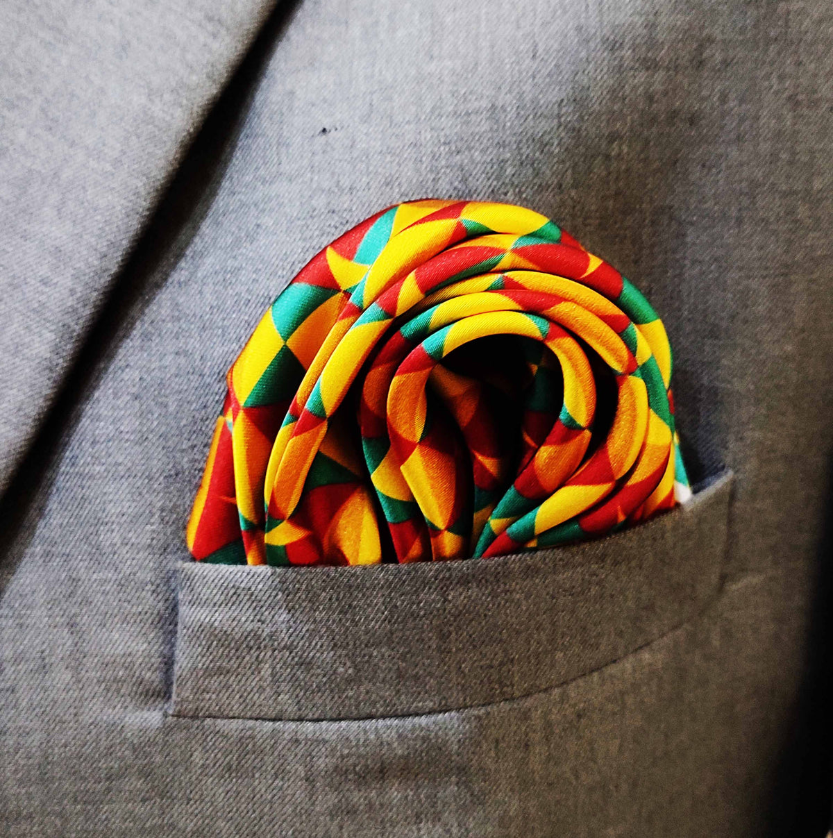 Geometric Art - Silk Pocket Square by Monzoro – view 6