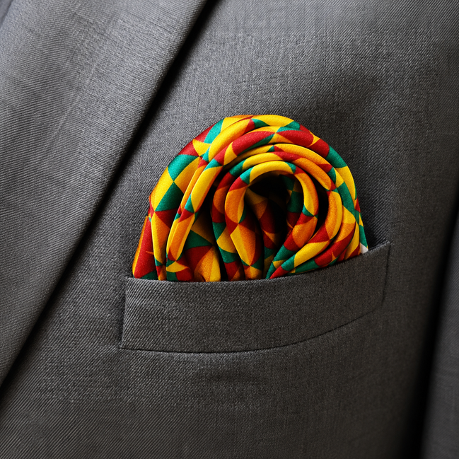 Geometric Art - Silk Pocket Square by Monzoro – view 9