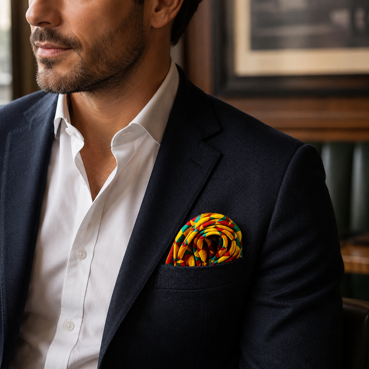 Geometric Art - Silk Pocket Square by Monzoro – view 11