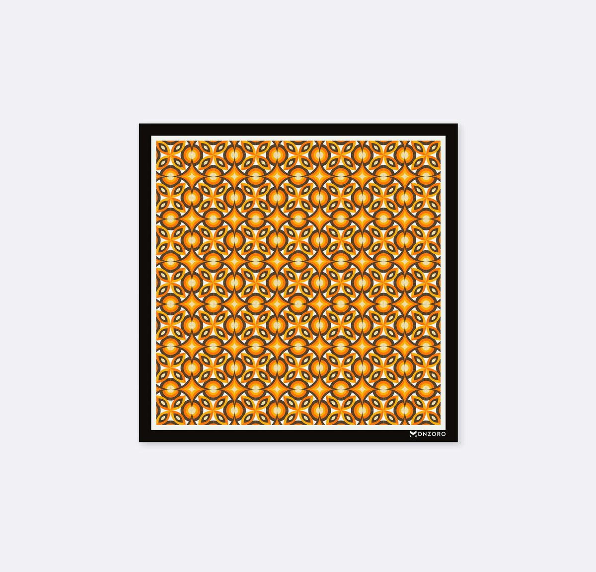 Geometric Repeat Pattern Silk Pocket Square by Monzoro – view 4