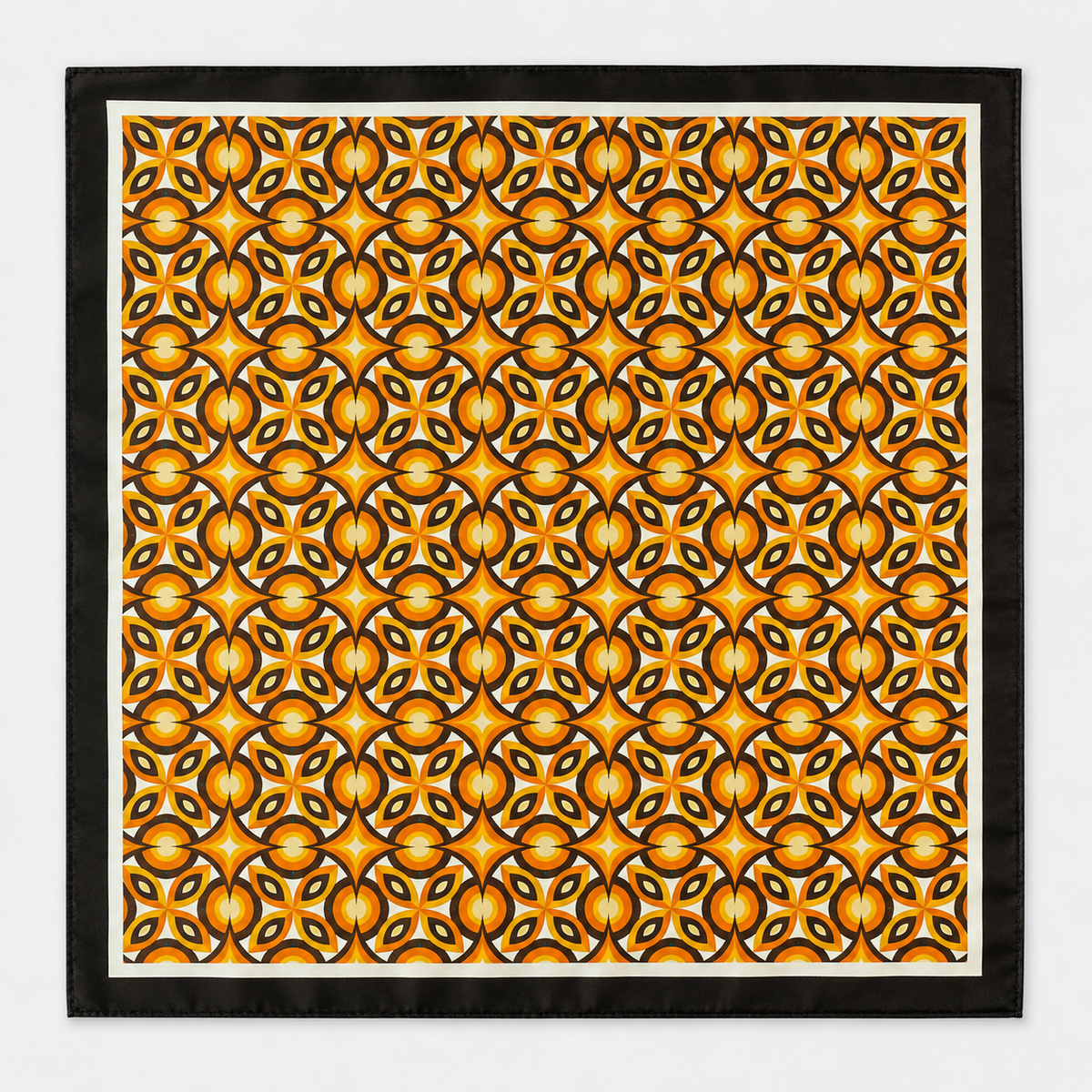Geometric Repeat Pattern Silk Pocket Square by Monzoro – view 11