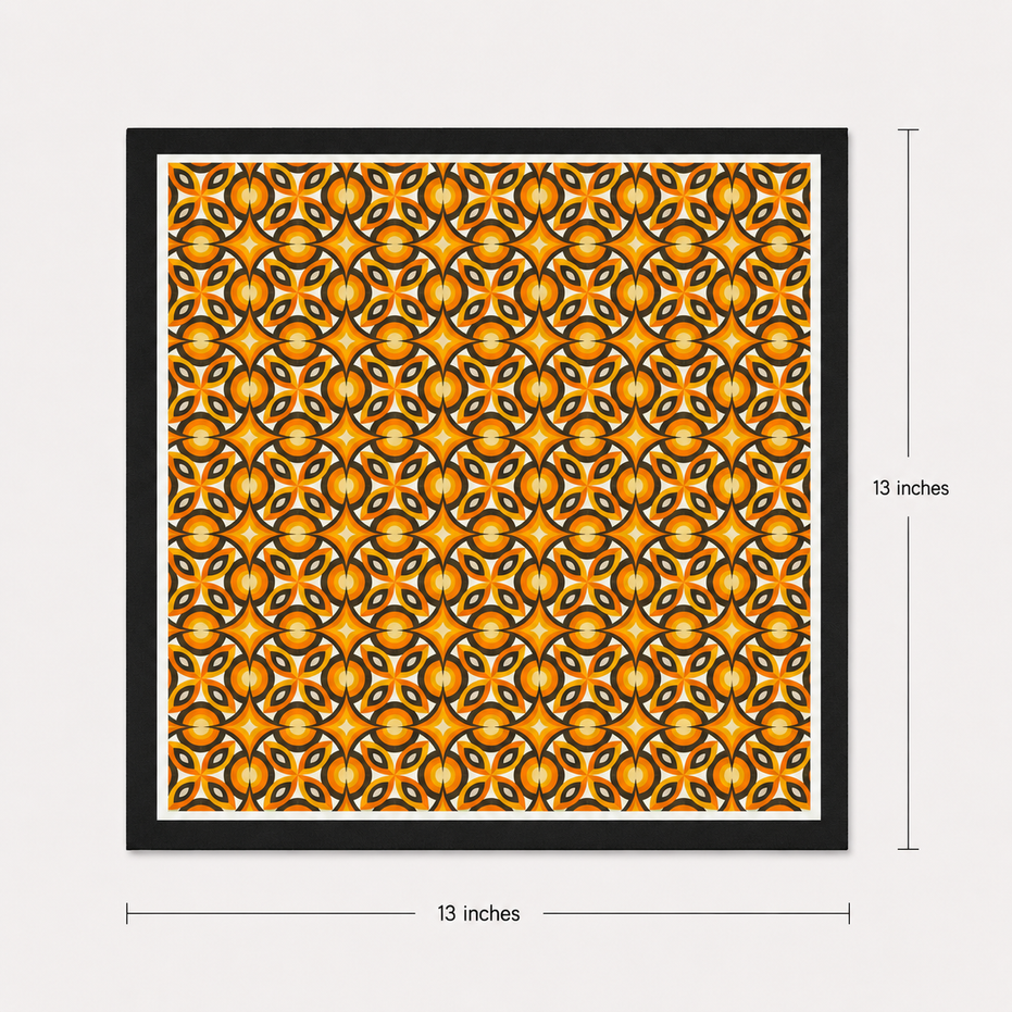 Geometric Repeat Pattern Silk Pocket Square by Monzoro – view 18