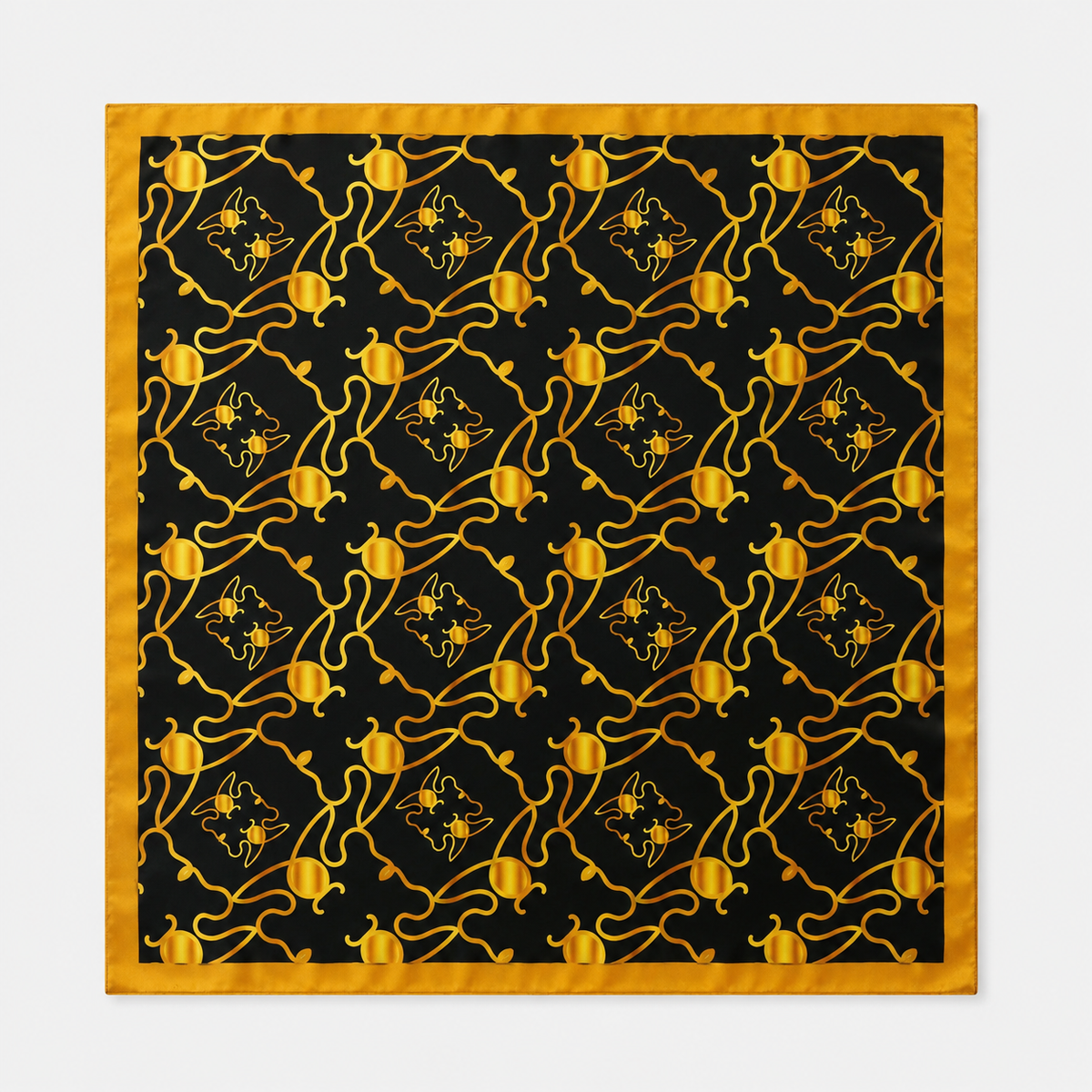 Golden Mirage Pattern Silk Pocket Square by Monzoro – view 7