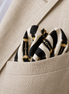 Graphite Axis Silk Pocket Square by Monzoro – view 14