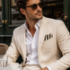 Graphite Axis Silk Pocket Square by Monzoro – view 16