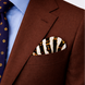 Graphite Axis Silk Pocket Square by Monzoro – view 3