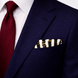 Graphite Axis Silk Pocket Square by Monzoro – view 4