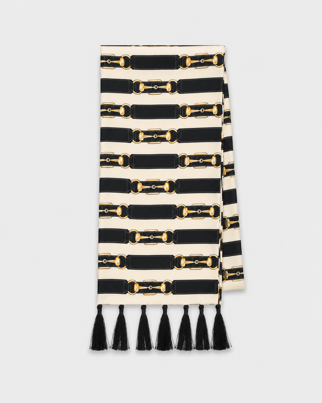 Graphite Axis Silk Scarf by Monzoro – view 12