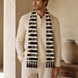Graphite Axis Silk Scarf by Monzoro – view 14