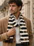 Graphite Axis Silk Scarf by Monzoro – view 16