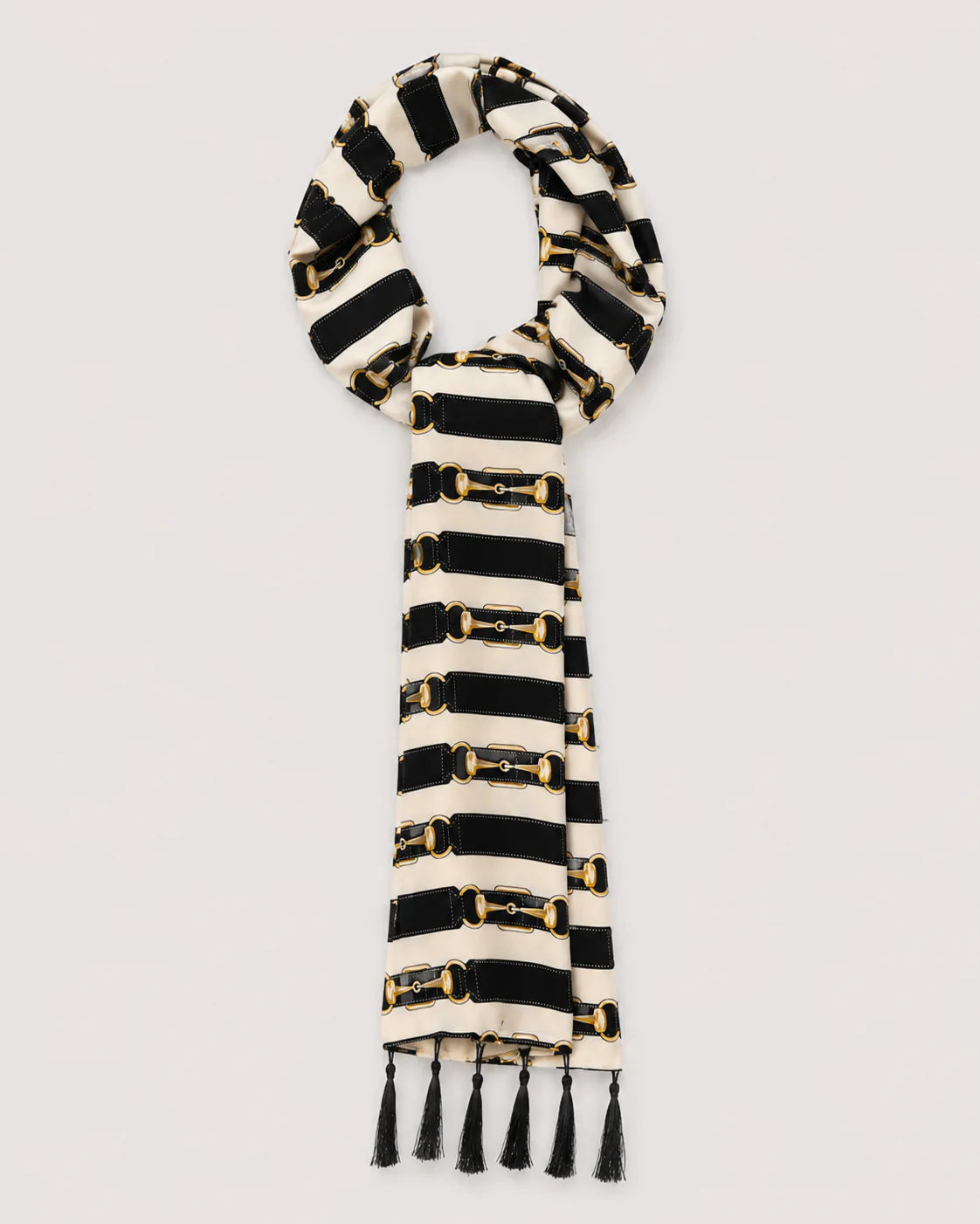 Graphite Axis Silk Scarf by Monzoro – view 17