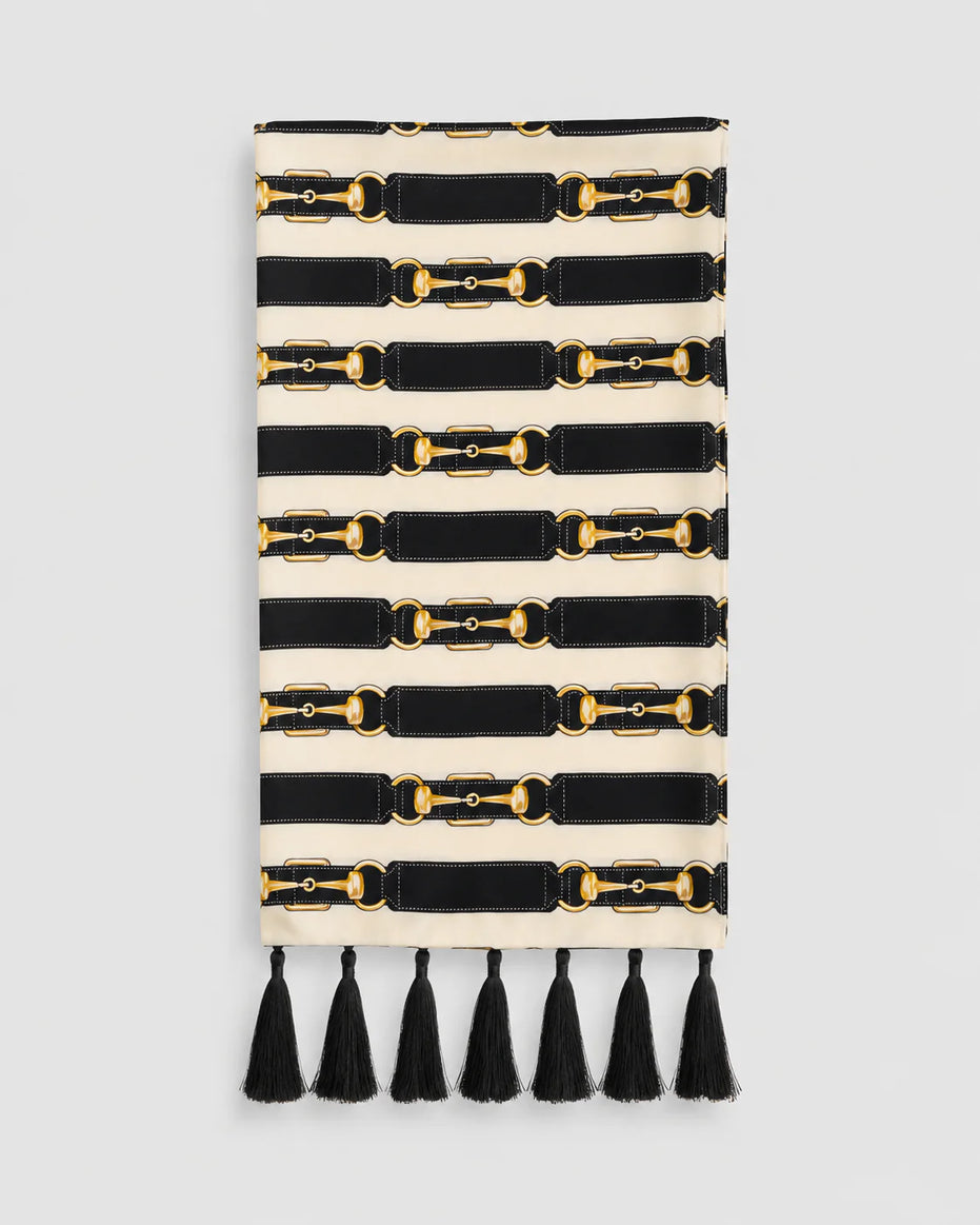 Graphite Axis Silk Scarf by Monzoro – view 18