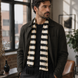 Graphite Axis Silk Scarf by Monzoro – view 27
