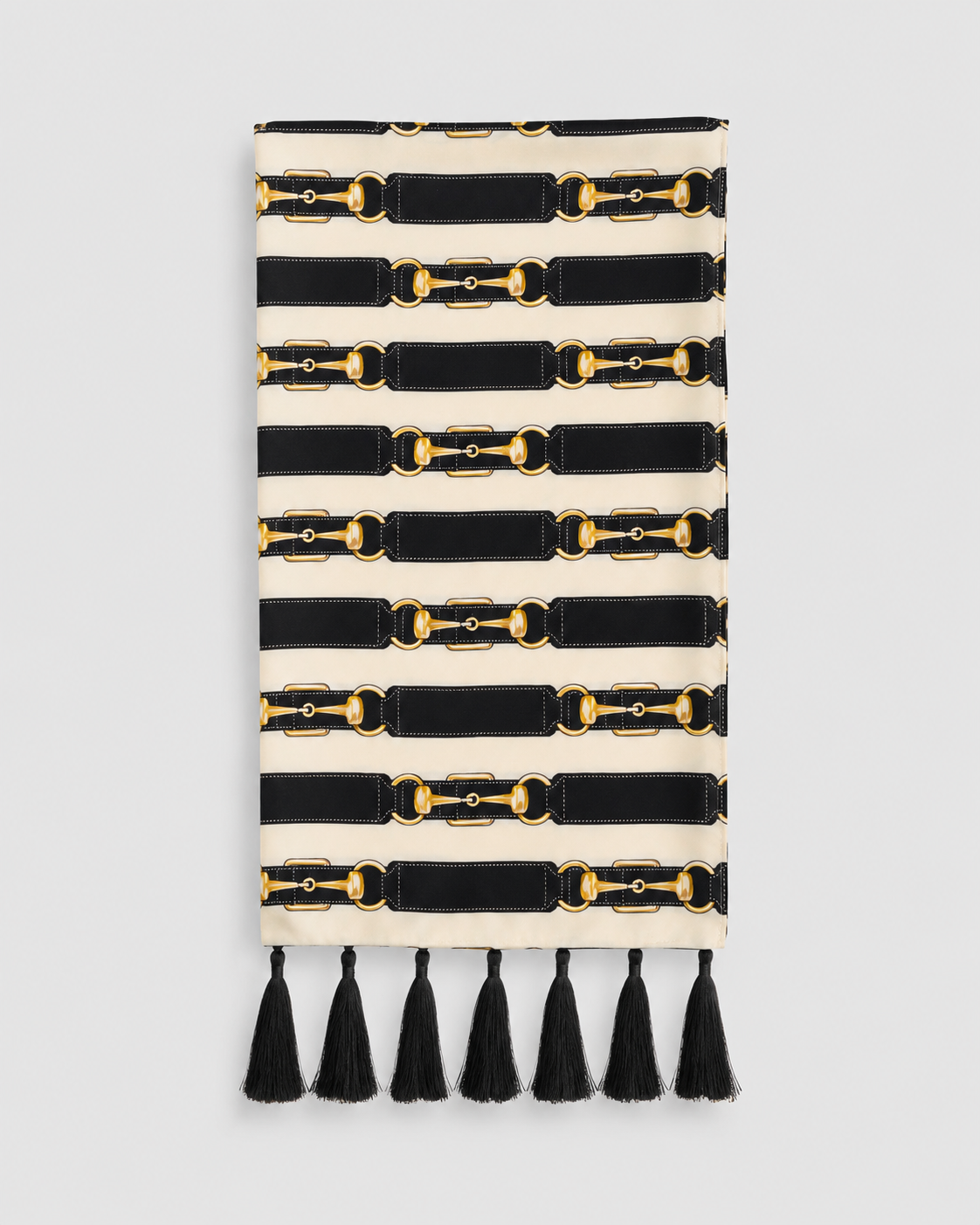 Graphite Axis Silk Scarf by Monzoro – view 3