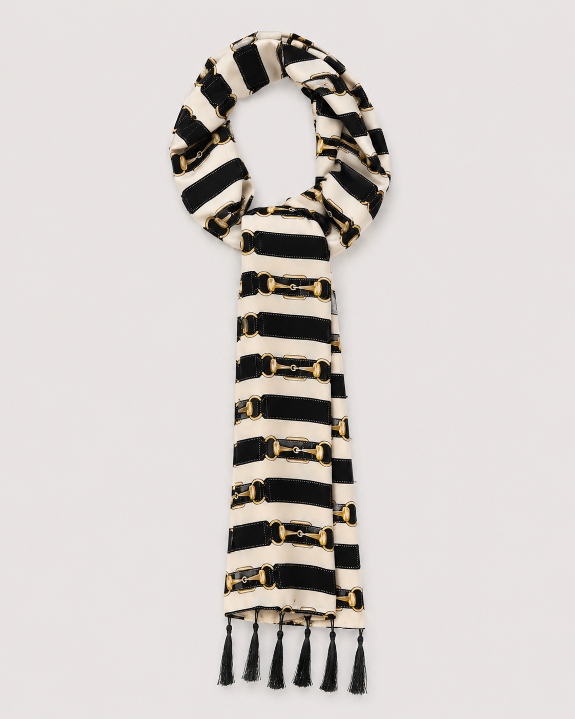 Graphite Axis Silk Scarf by Monzoro