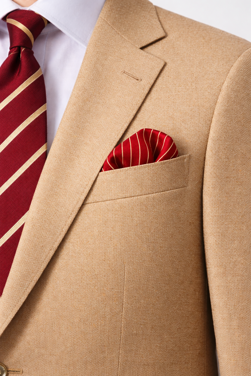 Heritage Lines Silk Pocket Square by Monzoro – view 4