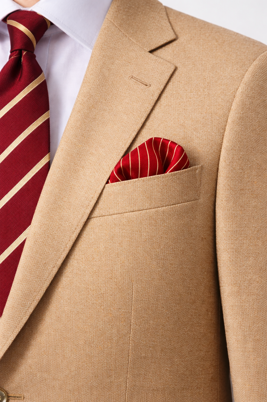 Heritage Lines Silk Pocket Square by Monzoro – view 4