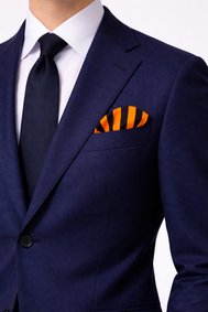 Imperial Stripes Silk Pocket Square by Monzoro – view 3