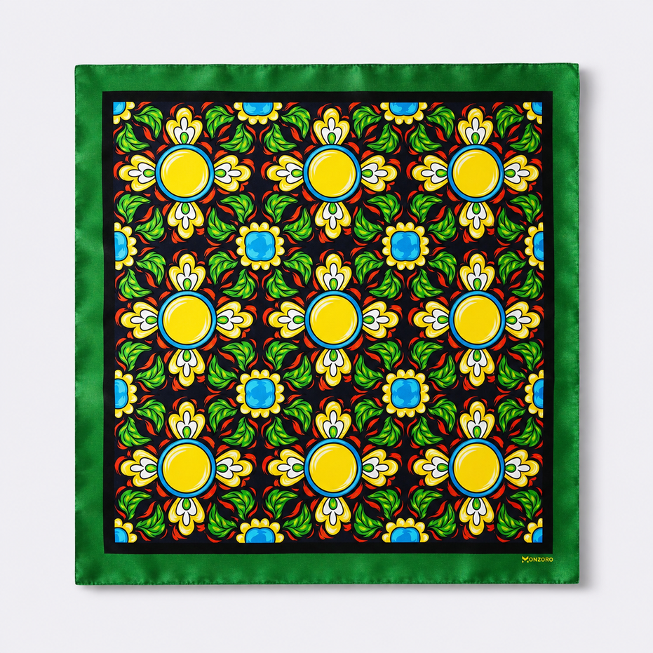 Italian Seamless - Silk Pocket Square by Monzoro – view 7