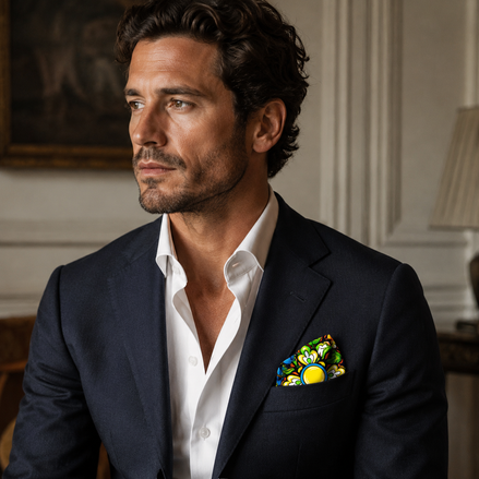 Italian Seamless - Silk Pocket Square by Monzoro – view 11
