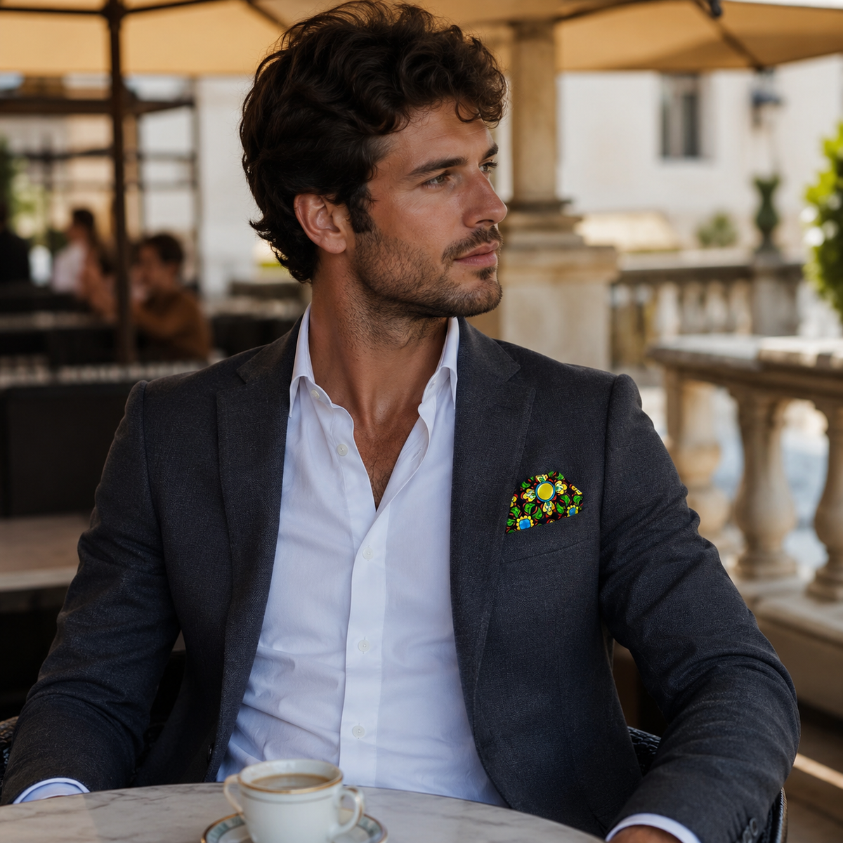 Italian Seamless - Silk Pocket Square by Monzoro – view 13