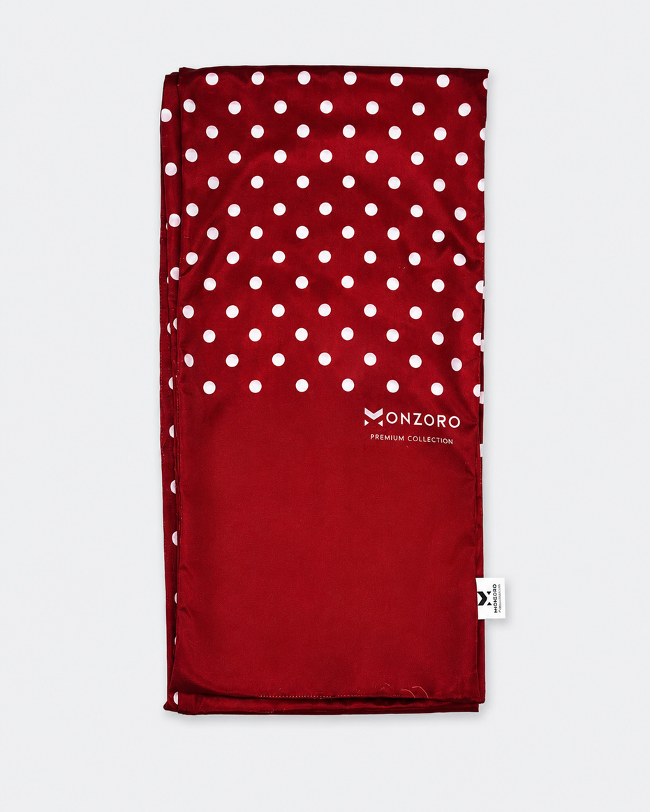 Maroon Dot Polka - Silk Men Scarf by Monzoro – view 10