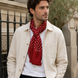 Maroon Dot Polka - Silk Men Scarf by Monzoro – view 15